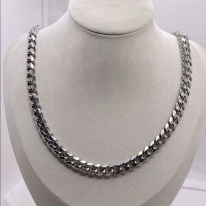 Heavy stainless steel cuban link necklace